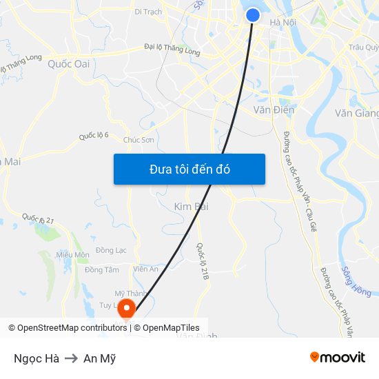 Ngọc Hà to An Mỹ map