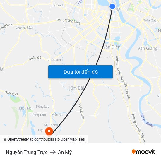 Nguyễn Trung Trực to An Mỹ map