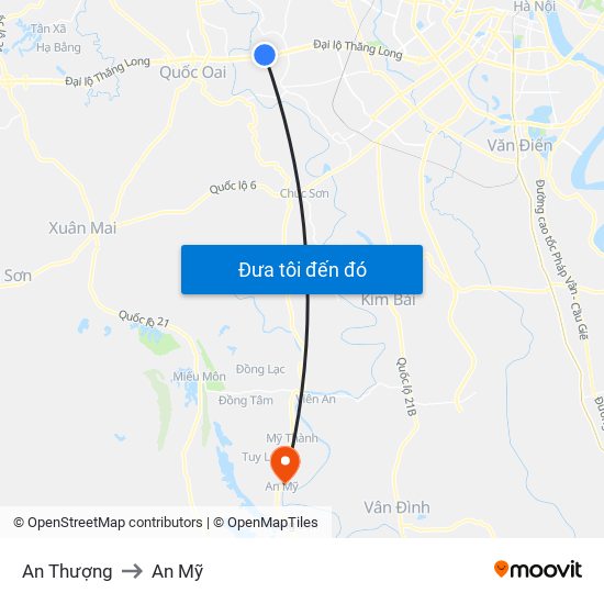 An Thượng to An Mỹ map
