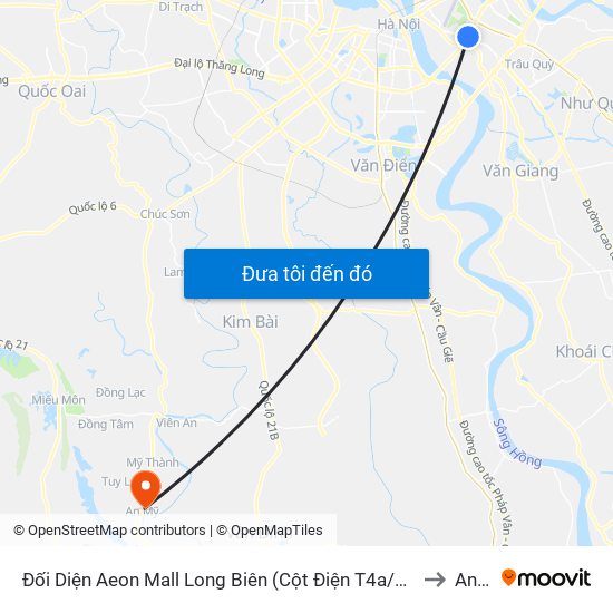 Đối Diện Aeon Mall Long Biên (Cột Điện T4a/2a-B Đường Cổ Linh) to An Mỹ map