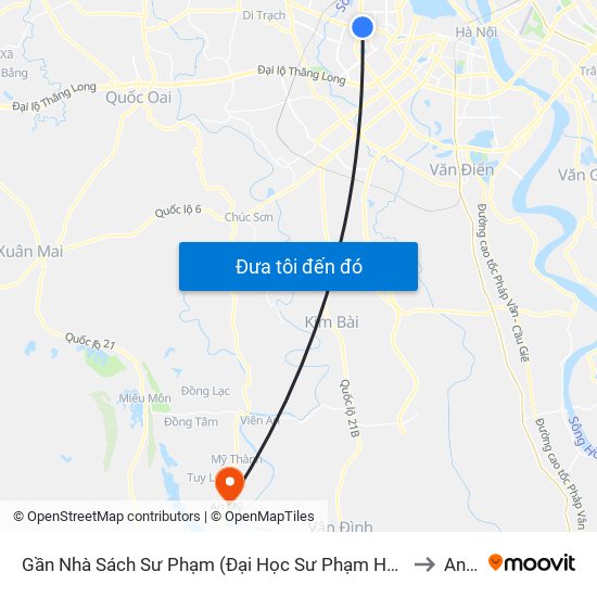 Gần Nhà Sách Sư Phạm (Đại Học Sư Phạm Hà Nội) - 136 Xuân Thủy to An Mỹ map