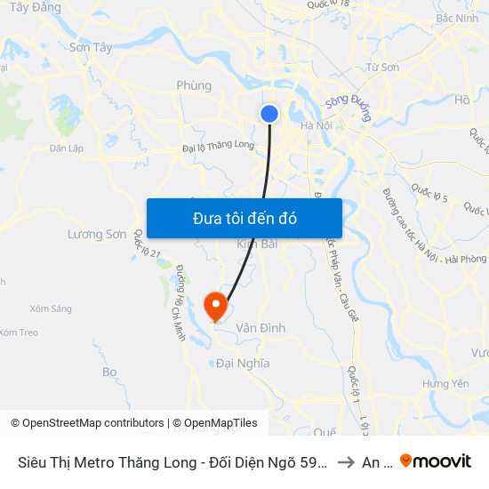 Siêu Thị Metro Thăng Long - Đối Diện Ngõ 599 Phạm Văn Đồng to An Mỹ map