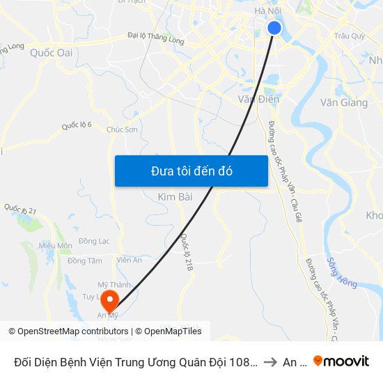 Đối Diện Bệnh Viện Trung Ương Quân Đội 108 - Trần Hưng Đạo to An Mỹ map