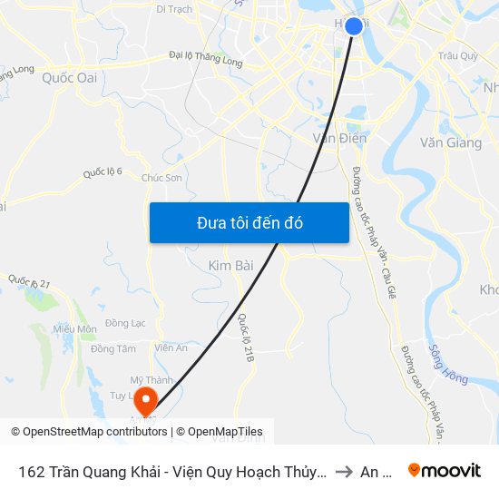 162 Trần Quang Khải - Viện Quy Hoạch Thủy Lợi to An Mỹ map