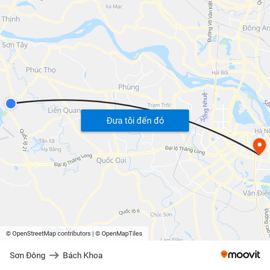 Sơn Đông to Bách Khoa map