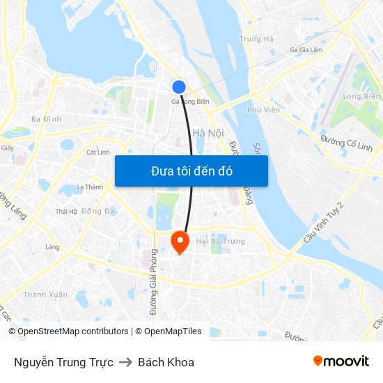 Nguyễn Trung Trực to Bách Khoa map