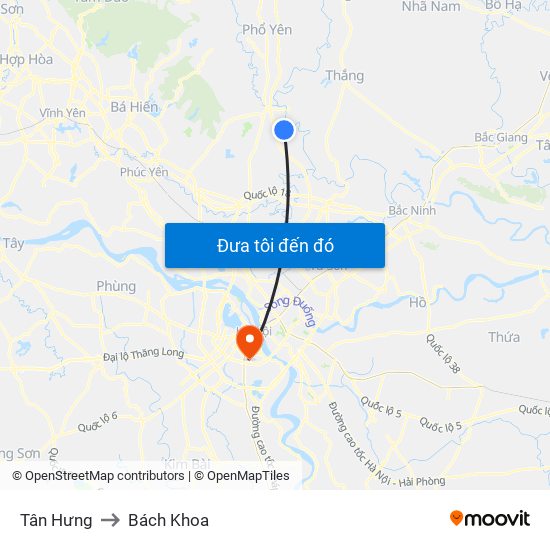 Tân Hưng to Bách Khoa map