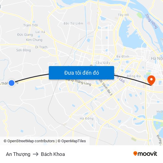 An Thượng to Bách Khoa map