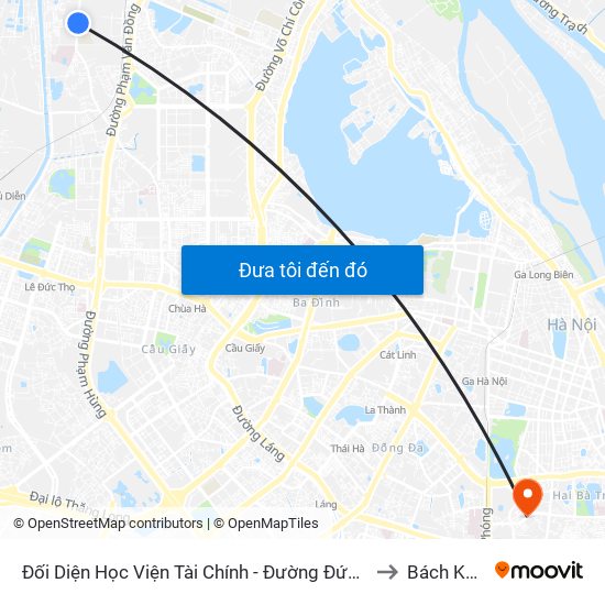 Đối Diện Học Viện Tài Chính - Đường Đức Thắng to Bách Khoa map