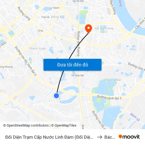 Đối Diện Trạm Cấp Nước Linh Đàm (Đối Diện Chung Cư Hh1c) - Nguyễn Hữu Thọ to Bách Khoa map