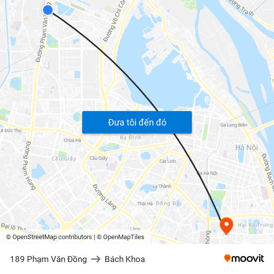 189 Phạm Văn Đồng to Bách Khoa map