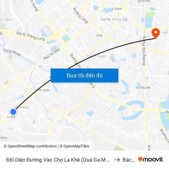Đối Diện Đường Vào Chợ La Khê (Qua Ga Metro La Khê) - 405 Quang Trung (Hà Đông) to Bách Khoa map