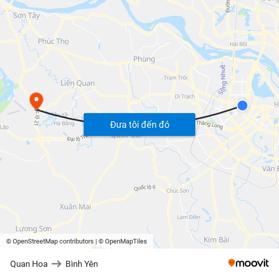 Quan Hoa to Bình Yên map