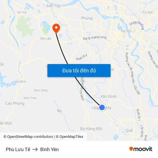 Phù Lưu Tế to Bình Yên map