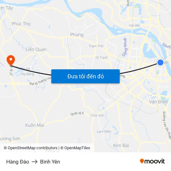 Hàng Đào to Bình Yên map