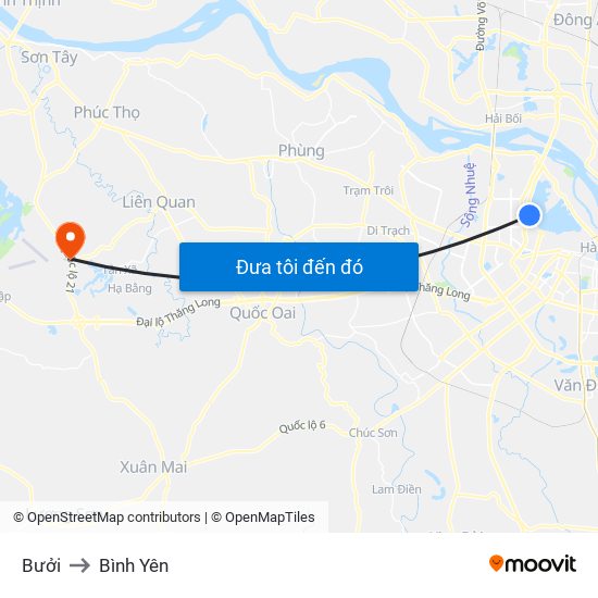 Bưởi to Bình Yên map