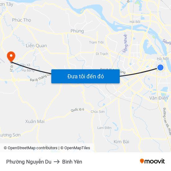 Phường Nguyễn Du to Bình Yên map