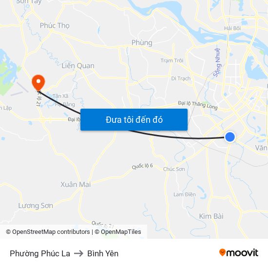 Phường Phúc La to Bình Yên map