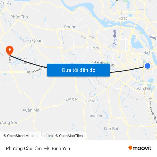 Phường Cầu Dền to Bình Yên map