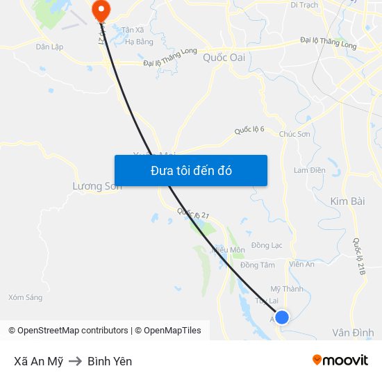 Xã An Mỹ to Bình Yên map