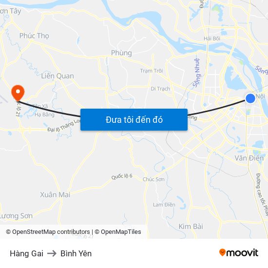 Hàng Gai to Bình Yên map