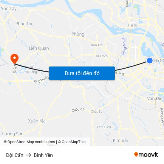 Đội Cấn to Bình Yên map