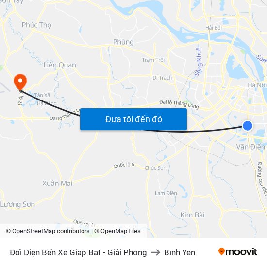 Đối Diện Bến Xe Giáp Bát - Giải Phóng to Bình Yên map