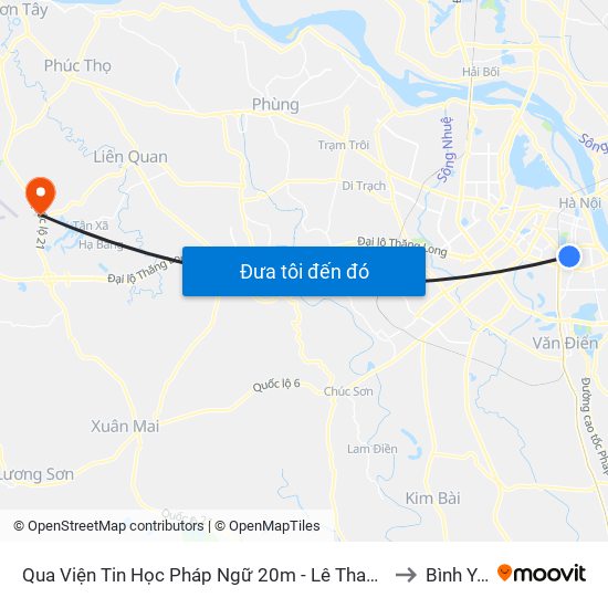 Qua Viện Tin Học Pháp Ngữ 20m - Lê Thanh Nghị to Bình Yên map