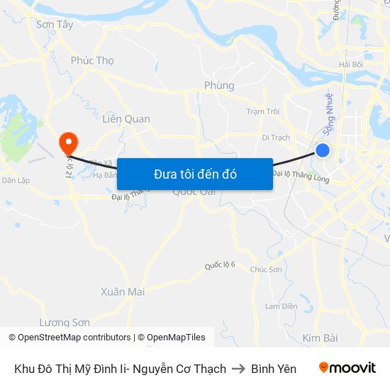 Khu Đô Thị Mỹ Đình Ii- Nguyễn Cơ Thạch to Bình Yên map