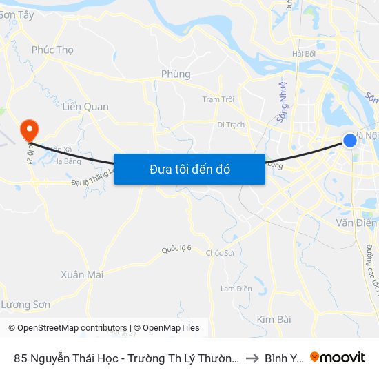 85 Nguyễn Thái Học - Trường Th Lý Thường Kiệt to Bình Yên map