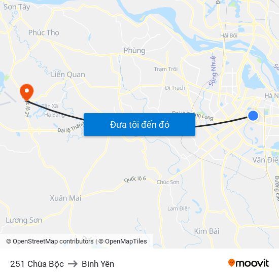 251 Chùa Bộc to Bình Yên map