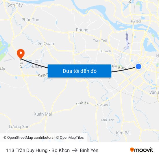 113 Trần Duy Hưng - Bộ Khcn to Bình Yên map