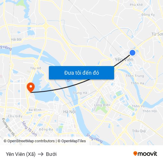 Yên Viên (Xã) to Bưởi map