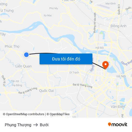 Phụng Thượng to Bưởi map