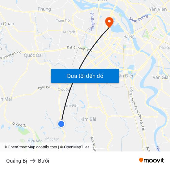 Quảng Bị to Bưởi map