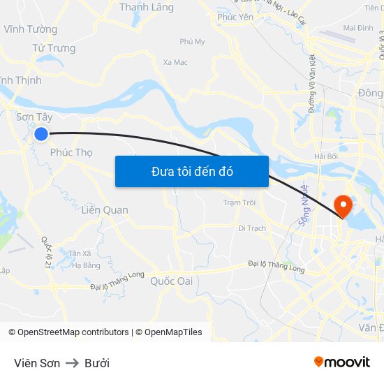Viên Sơn to Bưởi map