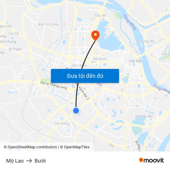 Mộ Lao to Bưởi map