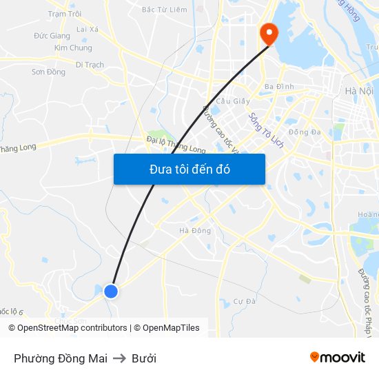 Phường Đồng Mai to Bưởi map