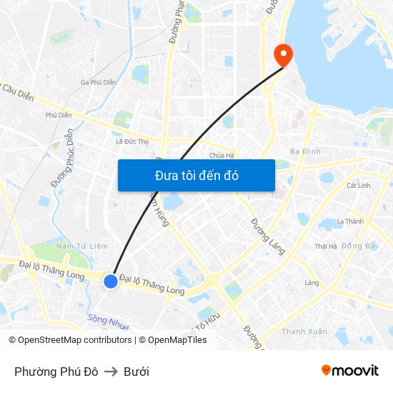 Phường Phú Đô to Bưởi map