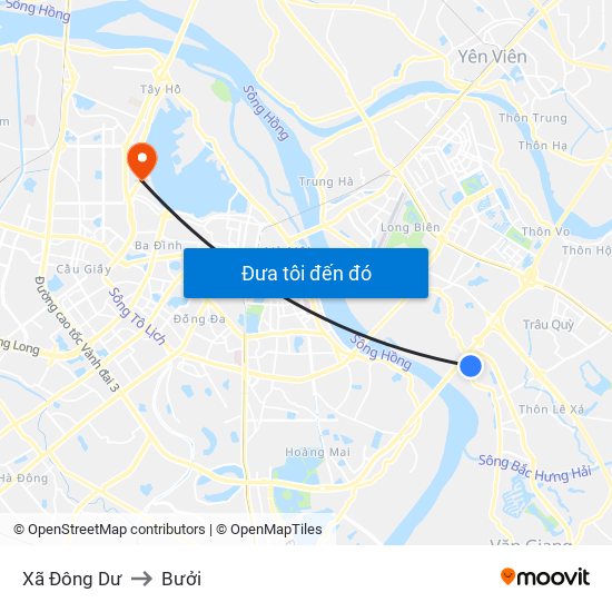 Xã Đông Dư to Bưởi map