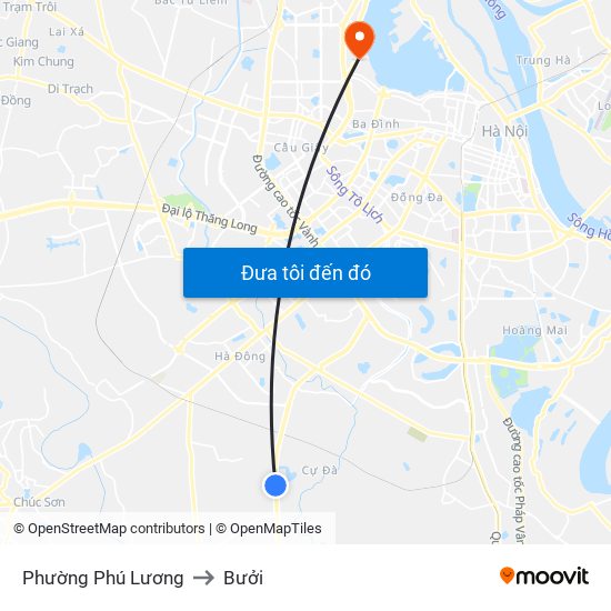 Phường Phú Lương to Bưởi map