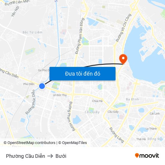 Phường Cầu Diễn to Bưởi map