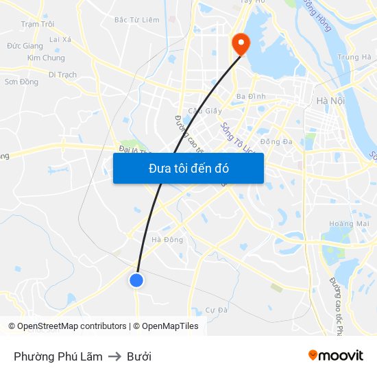 Phường Phú Lãm to Bưởi map