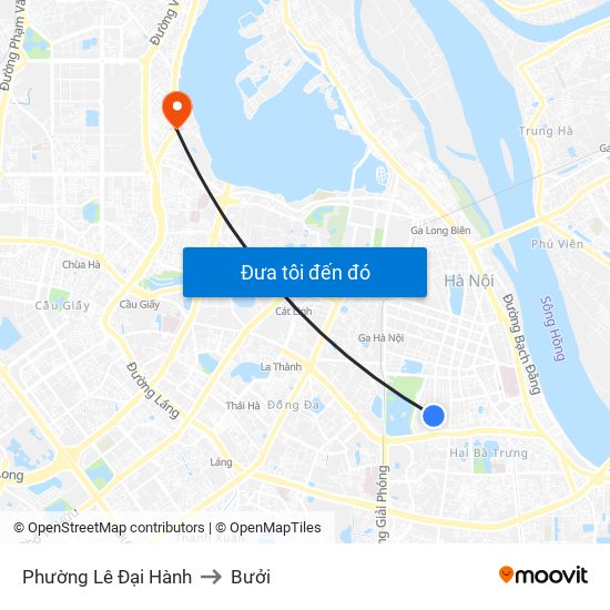 Phường Lê Đại Hành to Bưởi map