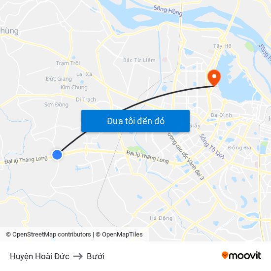 Huyện Hoài Đức to Bưởi map