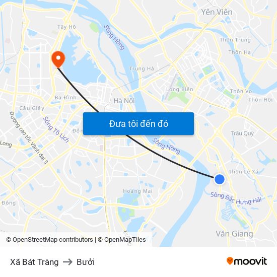 Xã Bát Tràng to Bưởi map