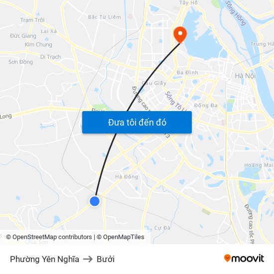 Phường Yên Nghĩa to Bưởi map