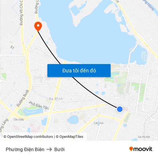 Phường Điện Biên to Bưởi map