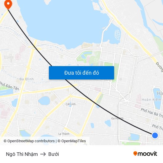 Ngô Thì Nhậm to Bưởi map