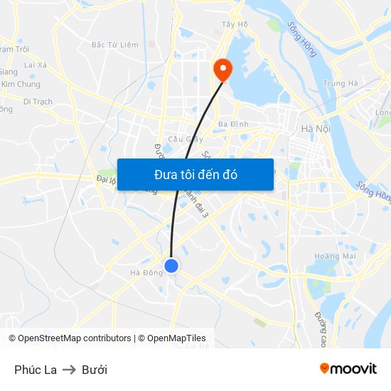 Phúc La to Bưởi map